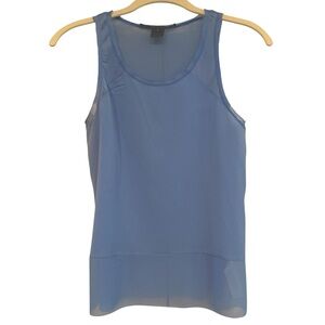 French Connection Light Blue Sheer-Hem Sleeveless Camisole